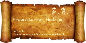 Praunstorfer Noémi névjegykártya